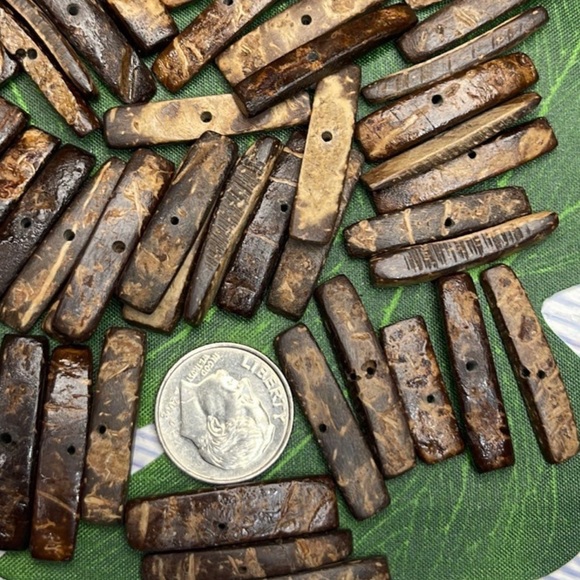 LAST ONE VINTAGE Coco Coconut Shell Beads +Bonus Jewelry Making DIY Crafting Lot - Picture 14 of 15